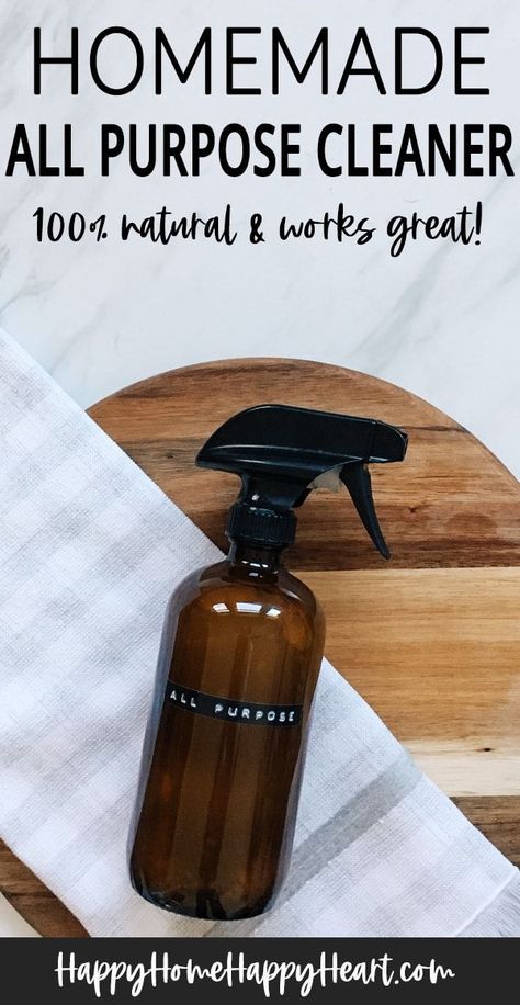 Looking to ditch your toxic cleaners? Try this natural all purpose cleaner. This is the best toxin free all purpose cleaner. And it only takes 5 minutes to make! #NaturalLiving #GreenCleaning #DIY Diy Disinfectant, Disinfecting Spray, Homemade All Purpose Cleaner, Diy All Purpose Cleaner, Homemade Essential Oils, Cleaning Diy, Natural Cleaning Recipes, Essential Oils Cleaning, Homemade Oil