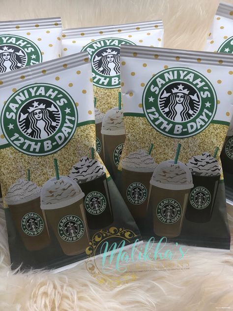 Starbucks Birthday Party Ideas Diy, Starbucks Party Favors Goodie Bags, Starbucks Theme Party Ideas, Starbucks Party Ideas For Teens, Starbucks Themed Birthday Party, Starbucks Classroom, Starbucks Theme, Starbucks Birthday Party, Starbucks Party