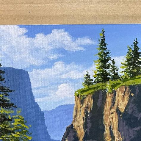 Impressionism Drawing Easy, Landscape Art Painting Acrylic, Painting Ideas Mountains, Lake Painting Easy, Painting Ideas On Canvas Landscapes, Acrylic Nature Painting, Acrylic Painting Mountains, Scenery Painting Easy, Landscape Paintings Easy