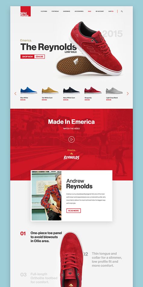 The Reynolds Shoes - web store Ui design concept. Webdesign Portfolio, Desain Ux, Ui Design Mobile, Layout Web, News Web Design, Best Website Design, Ecommerce Web Design, Webdesign Inspiration, Interior Vintage