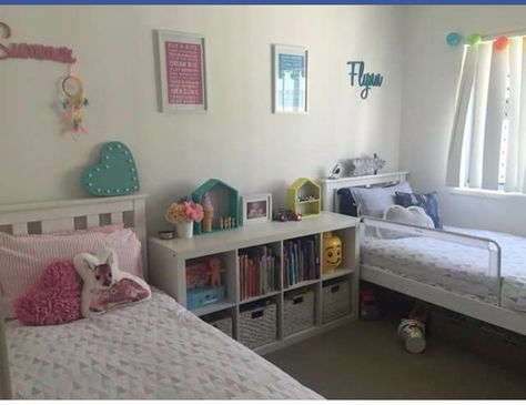 Room Ideas For Siblings, Brother Sister Sharing Room Ideas, Son And Daughter Share Bedroom, Toddler Boy Girl Shared Room, Coed Bedroom Kids Shared Rooms, Twin And Toddler Bed Shared Room, Boy And Girl Shared Room Decor, Kids Boy And Girl Shared Room, Sharing Small Bedroom Ideas Sibling