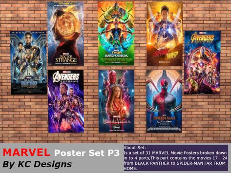 Sims 4 Marvel Decor, Sims 4 Cc Marvel Decor, Sims 4 Cc Marvel, Sims 4 Cc Posters Decor, Spiderman Wall Decor, Marvel Decor, Spiderman Poster, Marvel Movie Posters, Avengers Poster