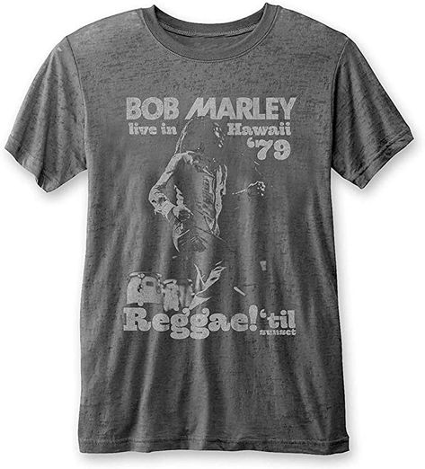 Rock Off Bob Marley Hawaii Burnout Official Tee T-Shirt Mens Unisex : Amazon.ca: Clothing, Shoes & Accessories Bob Marley Artwork, Bob Marley Shirt, Bob Marley Shirts, Bob Marley Music, Bob Marley T Shirts, Gray Design, High Quality T Shirts, Bob Marley, Breathable Fabric