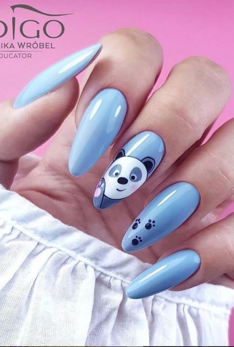 A women's lifestyle destination dedicated to style, entertainment, love, and living beautifully. Almond Nails Diy, Love Nail Art, Disney Acrylic Nails, Mickey Nails, Eye Nail Art, Bears Nails, Art Deco Nails, Sassy Nails, Cute Nail