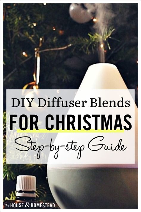 These 10 essential oil diffuser blends for Christmas will have your home smelling like the holidays the all-natural way with just one easy push of your diffuser button! Essential Oil Recipes Christmas Diffuser Blends, Winter Essential Oil Blends For Diffuser, Doterra Christmas Diffuser Blends, Christmas Spirit Diffuser Blends, Peppermint Diffuser Blend, Clean House Diffuser Blend, Diy Home Cleaners, Holiday Diffuser Blends, Homestead Hacks