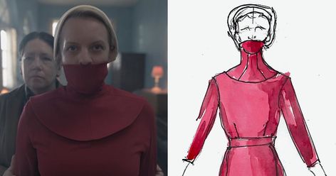 The Handmaid's Tale's Costume Designer Details Her Inspirations For the Show's Sinister Third Season Handmaids Tale Halloween Costumes, Handmaid's Tale Costume, The Handmaid's Tale Drawing, The Handmaid's Tale Art, Handmaid's Tale Book, Handmaids Tale Costume, White Bonnet, Joseph Fiennes, Creepy Games