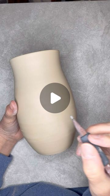 Cherie Johnson on Instagram: "Carving some pretty little vines today! Using my @diamondcoretools L3 and P1 tools to carve the petals and the vines. I will inlay underglaze in the carving and glaze the handle and rim later in the process. I do love carving!🌿💛 . . . . #mugcarving #carving #potterycarving #diamondcoretools #mugshotmonday #vines #potteryreels #potteryprocess #ceramicmug #pottery #potterylove #handmade #handmademug #potteryprocessvideo #potterymug #carvingflowers #ceramiccarving #carvingclay #clay #carvingart #potterywheel #lovewhatyoudo #coffeemug #handthrown #madeinpa #muddycreekpottery" How To Carve Pottery, Pottery Carving Ideas Patterns, Pottery Carving Ideas, Carving Ceramics, Carving Clay, Carving Pottery, Pottery Carving, Clay Carving, Carved Pottery