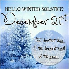 Happy Winter! It's the first day of winter and the shortest day and the longest night of the year!! Enjoy the magic of winter. I hope you have a wonderful winter season! #newseason #winter #wintersolstice Winter Solstice Quotes, 1st Day Of Winter, Solstice Quotes, Solstice And Equinox, Happy Winter Solstice, First Day Of Winter, Christmas Week, Winter Pins, Winter Quotes