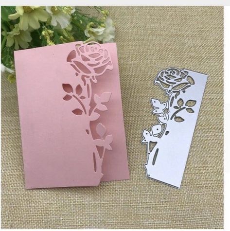 Diy Scrapbook Paper, Card Embossing, Idee Cricut, Rose Leaves, Scrapbooking Album, Cricut Cards, Die Cut Cards, Handmade Birthday Cards, Sympathy Cards