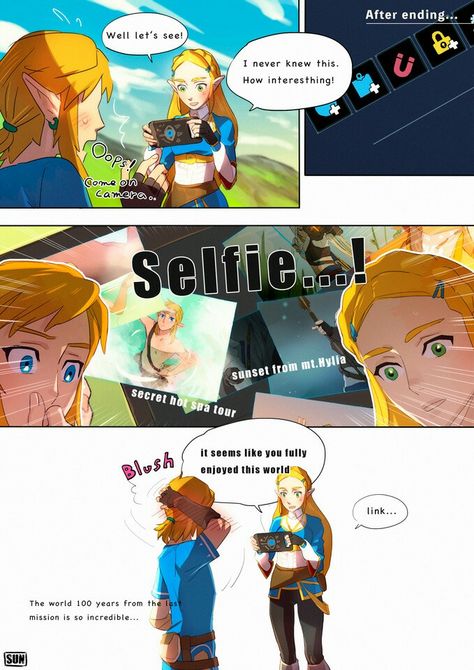 Legend Of Zelda All Links Comic, Link Comics Breath Of The Wild, Zelda X Link Comics, Totk Link Comic, Zelink Fanart Spicy, Botw Link Fanart, Zelink Comic, Zelink Botw, Legend Of Zelda Midna