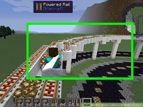 How to Make a Minecraft Roller Coaster: 13 Steps (with Pictures) Minecraft Roller Coaster Ideas, Minecraft Roller Coaster, Can Crafts, Craft Table, Minecraft Houses, Roller Coaster, More Fun, Minecraft, Fun Things To Do