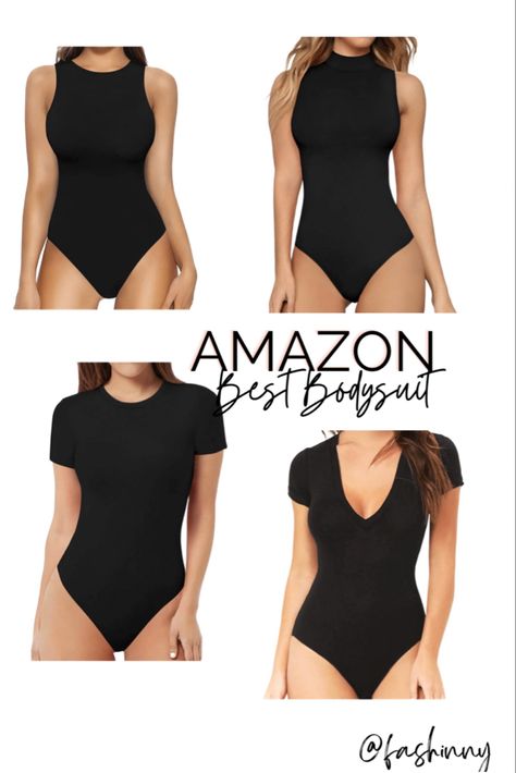 Best Body Suits On Amazon, Black Body Suit Outfit Summer, What To Wear With Bodysuit, Best Bodysuits Women, Body Suites Outfits, Body Suit Outfits Summer, Black Body Suit Outfit, Bodysuit And Jeans Outfits, Bodysuit Outfit Summer