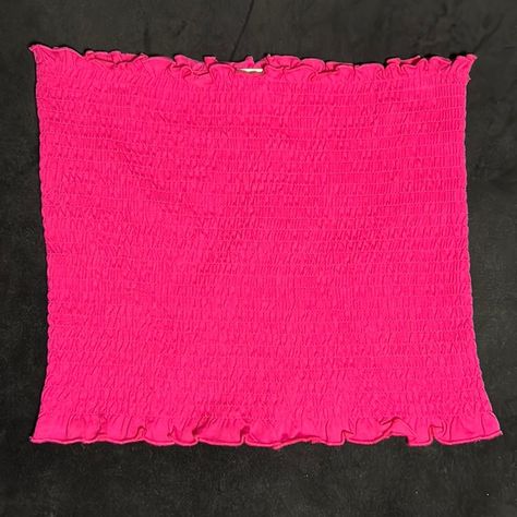 H&M Hot Pink Tube Top Size M Hot Pink Tube Top, Pink Tube Top, Top With Ruffles, Tube Top, Ruffles, Hot Pink, H&m, Pink, Quick Saves