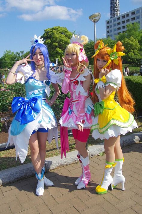 Glitter Force Costume, Cosplay Guy, Precure Cosplay, Cheap Cosplay, Ideas For Costumes, Doki Doki Precure, Glitter Force Doki Doki, Magical Girl Aesthetic, Smile Precure