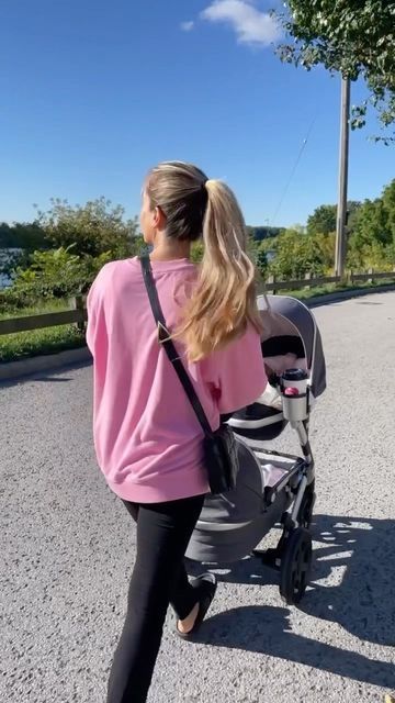 Mom Walking Baby In Stroller Aesthetic, Sahm Vision Board, Active Mom Aesthetic, Athletic Mom Aesthetic, Fitness Mom Aesthetic, Stroller Walk Aesthetic, Fit Mom Aesthetic, Walks With Baby, Mom Life Aesthetic