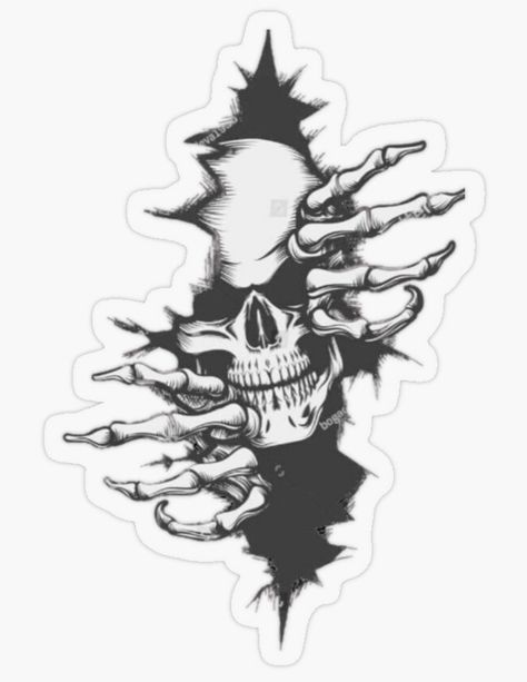 Add this scary 'Skeleton tearing through wall' sticker! ORDER NOW $3.71 #stickers#sticker#tearing#ripping#through#wall#scary#skeleton#skull Scary Stickers, Indian Skull Tattoos, Scary Skeleton, Indian Skull, Cracked Wall, Elements Canva, Happy New Year Pictures, Skeleton Sticker, Keyword Elements Canva