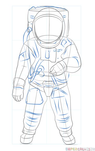 How to draw an astronaut | Step by step Drawing tutorials Astraunaut Drawings, Astronaut Sketch, Astronaut Drawing, Astronaut Helmet, Space Drawings, Mask Drawing, Galaxy Pattern, Drawing Tutorials For Kids, Space Artwork