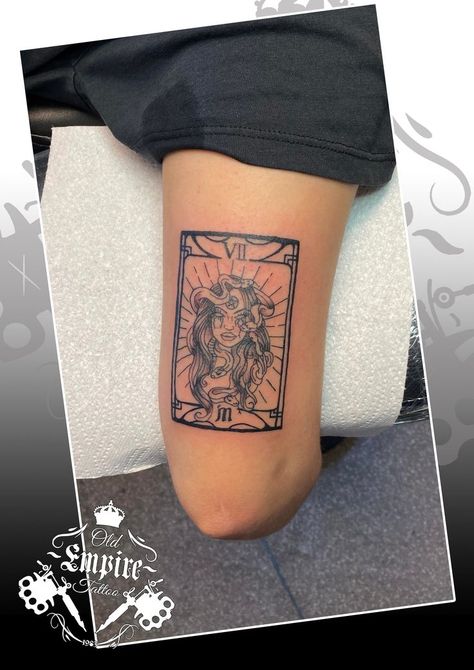 Cool Tattoo Designs, Tattoos 2022, Tattoos 2023, Empire Tattoo, Tarot Card Tattoo, Tarot Tattoo, Card Tattoo Designs, Medusa Tattoo, Spiritual Tattoos