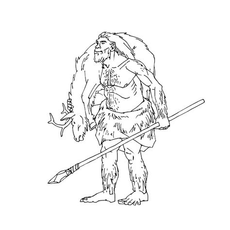 Prehistoric man. a stone age hunter. a c... | Premium Vector #Freepik #vector #ancient-people #human-sketch #people-sketch #caveman Sketch People, Prehistoric Man, Human Sketch, Technology Icon, Stone Age, Card Banner, Poster Invitation, Presentation Template Free, Iconic Photos