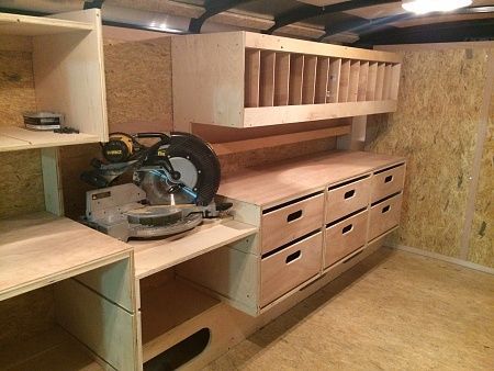 Job Site Tool Box Ideas, Job Trailer Organization, Tool Trailer, Van Shelving, Trailer Organization, Work Trailer, Mobile Workshop, Workshop Layout, Trailer Storage