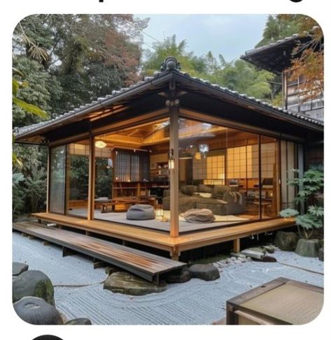 Japanese Home Style Modern Minimalist, Japan Modern House Japanese Style, Asian House Exterior, Asian Farmhouse, Bloxburg Japanese House, Japan House Exterior, Japandi House Exterior, Minka House, Japanese Resort