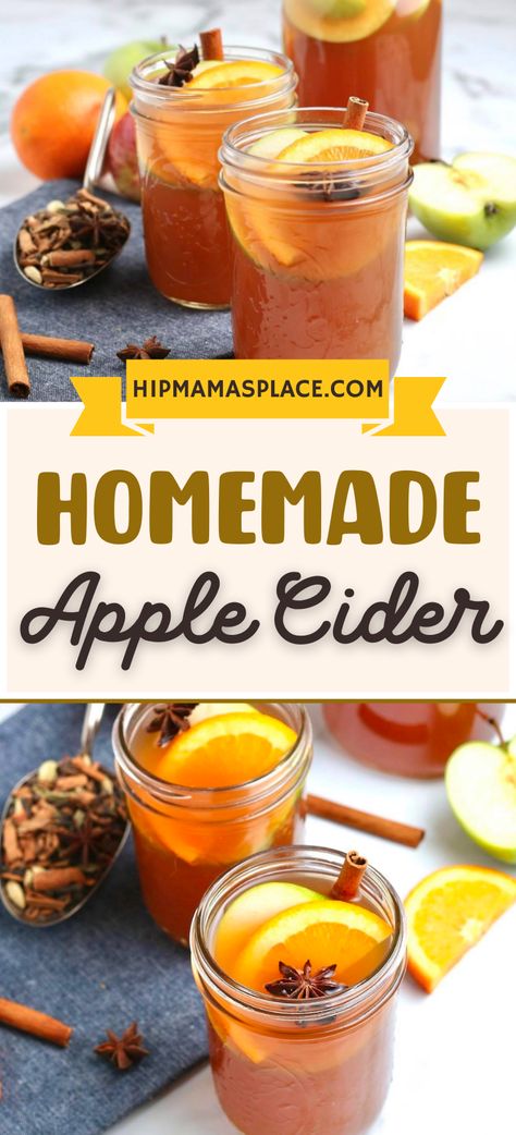 Looking for a recipe for delicious homemade apple cider? Look no further! This hot apple cider recipe is super-easy to make in the Crock-Pot, Instant Pot or on the stovetop. Stovetop Apples, Homemade Apple Cider Recipe, Easy Apple Cider Recipe, Cold Apple Cider, Hot Apple Cider Recipe, Apple Cider Drink, Apple Cider Recipe, Creative Cocktails, Homemade Apple Cider