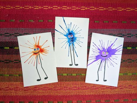 Straw Paint Blowing, Painting With Straws For Kids, Straw Blowing Painting, Blow Painting For Kids, Straw Painting Ideas, Straw Art And Craft, Straw Painting For Kids, Straw Blowing Art, Blow Painting With Straws