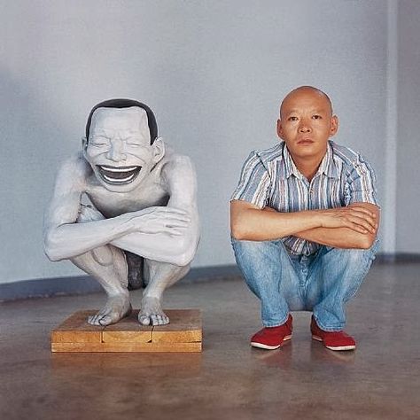 Yue Minjun (岳敏君, was born in 1962, Heilongjiang, China) Yue Minjun, Chinese Contemporary Art, Art Chinois, Sculpture Metal, Artwork Images, Chinese Painting, Objet D'art, Pablo Picasso, Art Fair