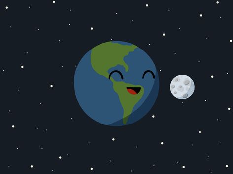 Moon Animation, Earth Sun And Moon, Relaxing Photos, Illustration City, Earth Gif, Pretty Gif, Gif Animated, Motion Graphics Design, Motion Design Animation