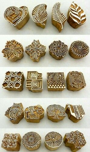 Д Indian Stamps, Wood Printing, Clay Stamps, Hand Carved Stamps, Stamp Carving, Handmade Stamps, Fabric Stamping, Stamp Printing, Wooden Stamps