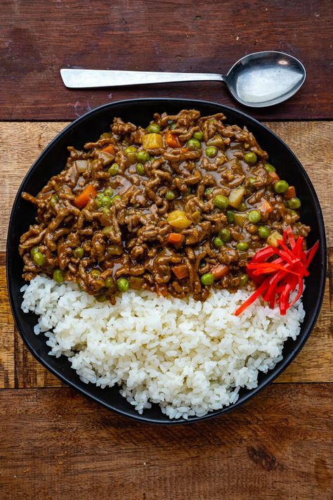 Japanese Dry Curry Curry Ground Beef, Japanese Curry Recipe, Keema Curry Recipe, Dry Curry, Closet Cooking, Japanese Curry, Chinese Cooking Recipes, Power Bowls, Thailand Food