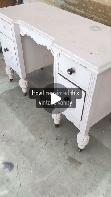 Jo- Art/Home on Instagram: "What a makeover … right…??    It needed a lot of prep, which means   Sanding Wood filling  Degreasing  Priming  Painting   And then designing with @redesignwithprima transfer and gilding marker to highlight the details as my client wanted.   If you would like to know what products I used to repaint this vanity-  🙌Comment the keyword “vanity ” I will send you a links and steps.   ⚠️Instagram won’t let the automated messages to go through if you are not following me. So kindly hit the follow button prior to commenting.  ❤️share and save this post to inspire others.  #click2restore #bluefurniture #repainting #vintagevanity #paintfurniture #diyfurniturepainting" Sanding Wood, Blue Furniture, Follow Button, Vanity Desk, Painting Furniture Diy, Vintage Vanity, Paint Furniture, Paint Color, Inspire Others