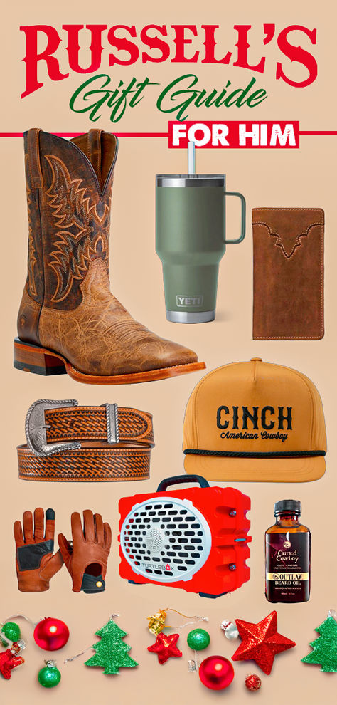 Need gift ideas? 🎁 Check out our Gift Guide for the best picks for every cowboy. Boots, Hats, belts, and more! Cowboy Shop, Holiday Shopping List, Cowboy Gifts, Gift Guide For Him, Ultimate Gift Guide, Boots Western, Christmas Gift Guide, The Ultimate Gift, Holiday Shopping