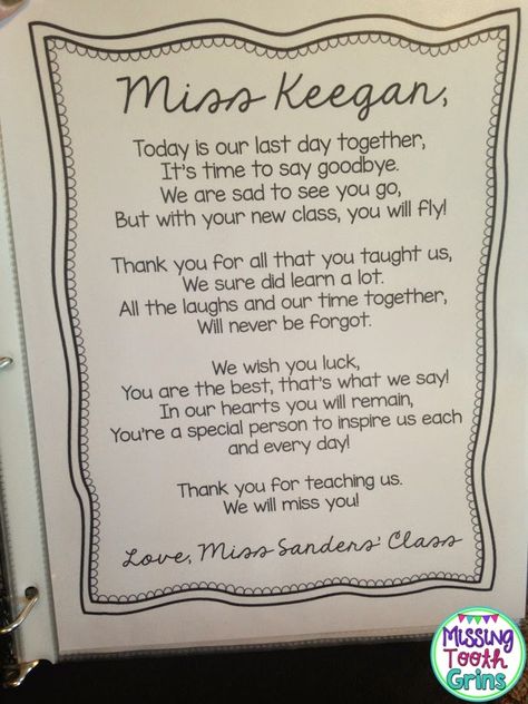 The Primary Pack: Student Teacher Goodbye Gift Gift For Student Teacher Goodbye, Saying Goodbye To Teacher, Student Teacher Gifts From Mentor, Student Teacher Gifts Goodbye For Kids, Student Teacher Goodbye, Goodbye Teacher, Appreciate Gifts, Teaching Gifts, Student Teaching Gifts