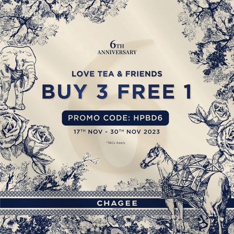 CHAGEE Malaysia Love, Tea & Friends Promotion: Get 1 FREE Drink when Buy 3 Using Promo Code from 17 November 2023 until 30 November 2023 Promo Code Design, Chagee Tea, Tea Friends, 30 November, Love Tea, Tea Design, Promo Codes, Promotion, Pop Art