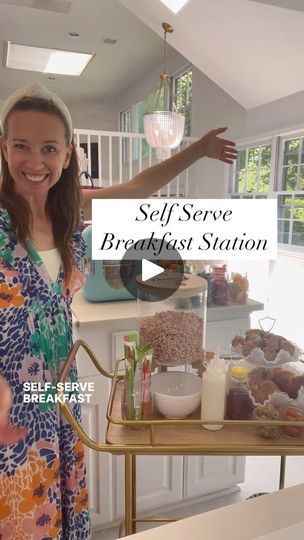 Self Serve Breakfast Station, Shannon Doherty, Breakfast Station, Cereal Dispenser, Hacks And Tips, Self Serve, Milk Bottles, Mom Hacks, Best Mom