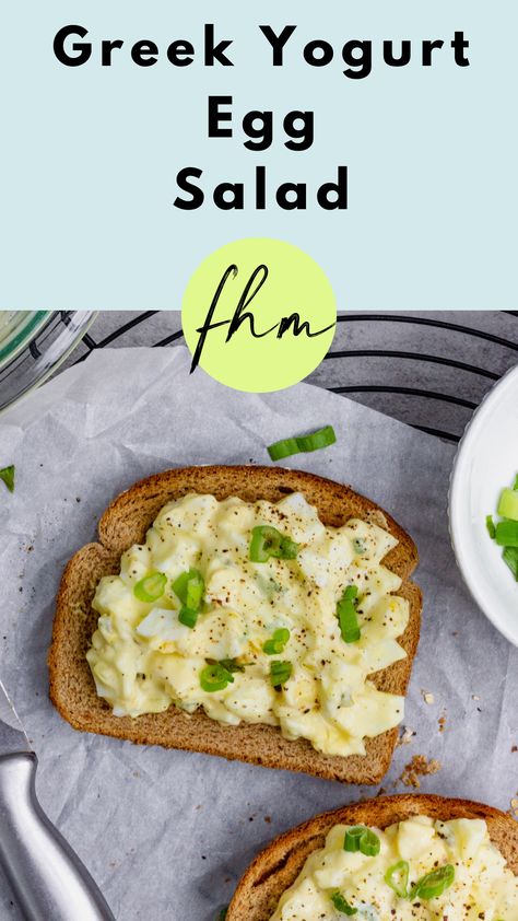 recipe - Greek Yogurt Egg Salad Egg Salad Greek Yogurt, Yogurt Egg Salad, Greek Yogurt Eggs, Healthy Egg Salad, Classic Egg Salad, Healthy High Protein Meals, Macro Friendly Recipes, Egg Salad Recipe, Egg Salad