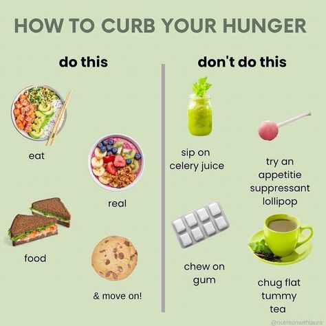 ❤ Nutrition & Healthy Tips ❤ on Instagram: "Follow @meal.plans.today for daily nutrition tips and meal recipes My #1 secret to curb your hunger… EAT REAL FOOD. If you often have thoughts like ⠀ 🧐“I cant be hungry, I just ate” ⠀ 🧐“I’m still hungry after lunch, I must have no will power” ⠀ Or maybe you just spend all day thinking about food ⠀ If you relate, i’m here to tell you that you DON’T lack willpower! ⠀ Your body is just smart & the more you deny your hunger - the louder the signal w Hunger Suppressant, Tummy Tea, Daily Nutrition, Will Power, Celery Juice, Energy Foods, Meal Recipes, Eat Real Food, Healthy Nutrition