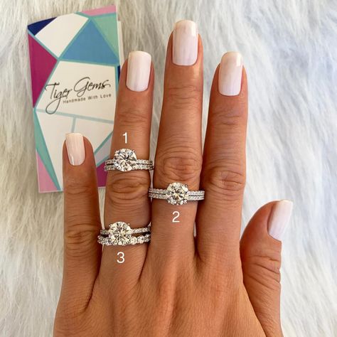 Wedding Bands For Women With Circle Ring, Round Wedding Ring Set Stack, Bands For Solitaire Rings, Round Engagement Ring Wedding Band, Half Circle Wedding Band, Round Wedding Band Set, Wedding Bands For Women With Round Engagement Ring, Round Engagement Rings With Wedding Band, Wedding Ring Stack Ideas Round