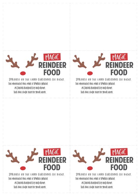 Reindeer Food Labels Free Printable Tags, Reindeer Food Poem Free Printable, Reindeer Food Tag, Reindeer Food Tags Free Printable, Reindeer Food Labels Printables Free, Printable Reindeer Food Tags, Reindeer Food Printable Free, Magic Reindeer Food Printable, Food Poem