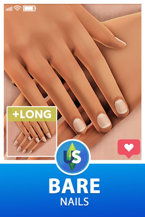 BARE NAILS | URBAN | Patreon The Sims 4 Nails, Sims 4 Nails, Bare Nails, Cc Folder, Pelo Sims, The Sims 4 Packs, Sims 4 Mm Cc, Sims 4 Cc Makeup, Sims 4 Body Mods