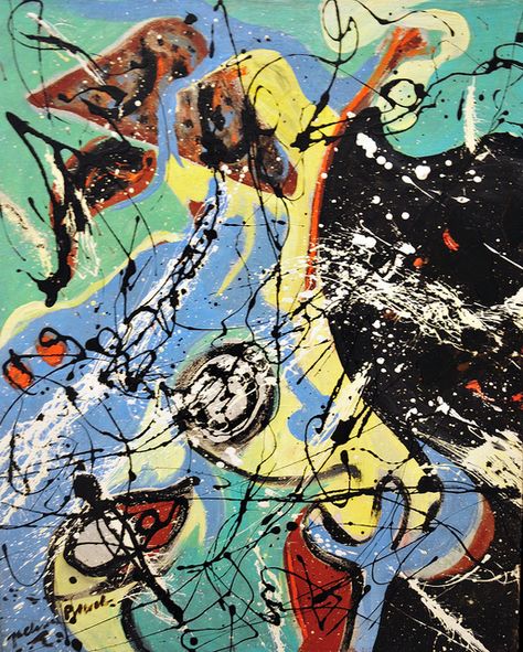 Jackson Pollock, Water Birds, 1943 Jackson Pollock Art, Baltimore Art, Pollock Paintings, Franz Kline, Water Birds, Willem De Kooning, Max Ernst, Action Painting, Drip Painting