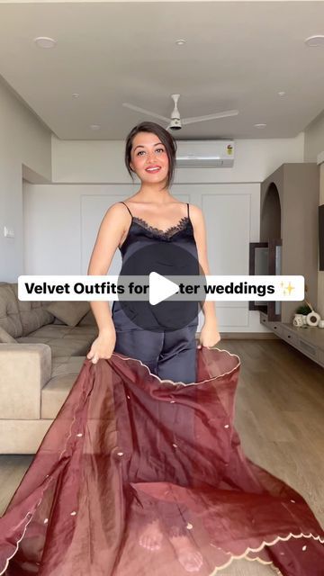 RIYA • 👗FASHION STYLIST • on Instagram: "VELVET OUTFITS Inspo For Winter Weddings! SHARE/SAVE for the wedding season! 

Outfit : @goldysnestt 
Bangles - @kaachvalaym 

#winterweddings #winterreels #winterfashion #velvetseason #velvetlove #indianréels #fashionreelscreator #reelsindia #reelsfashion #ootdreels #indianootd #weddingreels #weddingfashion #reeloftheday😍❤️ #ᴇxᴘʟᴏʀᴇʀᴇᴇʟs #reelstrendingaudio #explorepageًًً #indianweddingstyle #desireels #desiinfluencers #weddingootd #reelsfyp #grwmreels #whatiorderedvswhatigot #trendingaudios #bollywoodsongs #weddingseason #festivereels #reelspage #myntrafinds 

[velvet outfits, velvet fashion, velvet kurta sets, winter weddings, wedding season, fall fashion, winter reels, wedding reels, wedding ootd, velvet ootd, grwm reels, grwm ootd, what i or Indian Winter Wedding Guest Outfit, Indian Winter Wedding Outfit, Winter Indian Wedding Outfits, Winter Wedding Indian, Velvet Indian Outfits, Wedding Season Outfit, Indian Reels, Wedding Haul, Outfit Ideas Indian