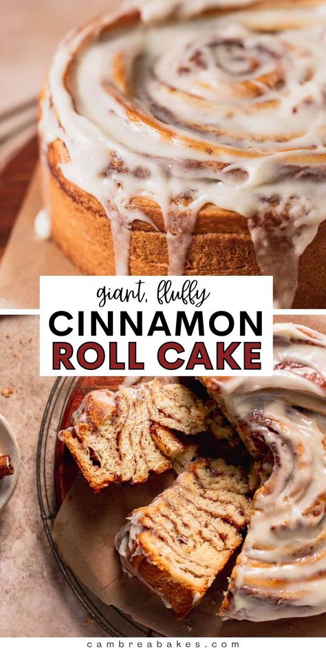 Fancy Baking Ideas, Cinnamon Bun Cake Recipe, Homemade Cinnamon Roll Recipe, Creepy Wedding, Cambrea Bakes, Cinnamon Bun Cake, Homemade Cinnamon Roll, Fancy Baking, Thanksgiving Favorites