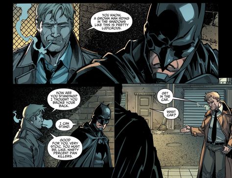 Injustice: Gods Among Us Year Three #2 Constantine and Batman, 1000 times yes Hellblazer Comic, Batman Urban Legends, Constantine Hellblazer, The Bat Man, Dc Comics Wallpaper, John Constantine, Batman Begins, Tim Drake, Retro Comic