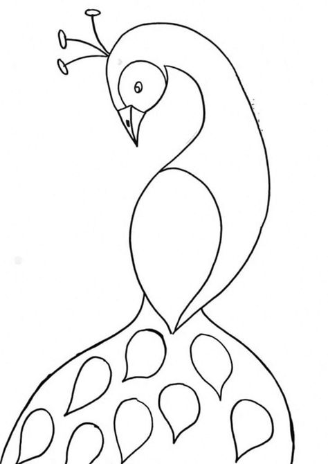 Fun Peacock coloring pages for your little one. They are free and easy to print. The collection is varied with different skill levels Peacock Outline, Peacock Coloring Pages, Peacock Drawing, Love Birds Painting, Pots Diy, Garden Rocks, Acrylic Tutorials, Stone Art Painting, Peacock Painting