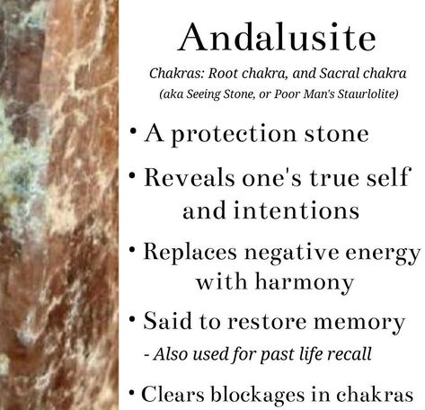 Chiastolite Meaning, Andalusite Stones, Crystal Encyclopedia, Diy Rosary, Brown Crystals, Crystals Gems, Crystal Goddess, Metaphysical Healing, Crystals Healing Properties