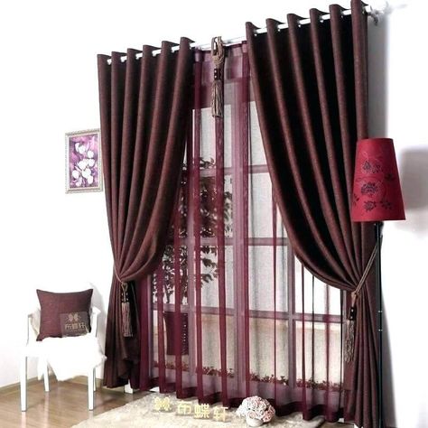 Top 30 Modern Curtain Design Ideas - Engineering Discoveries Red Curtains Living Room, Black And Red Living Room, Red Living Room Decor, Window Curtain Designs, Burgundy Living Room, Window Curtains Living Room, Room Decor Curtains, Window Treatments Living Room, Architectural Engineering