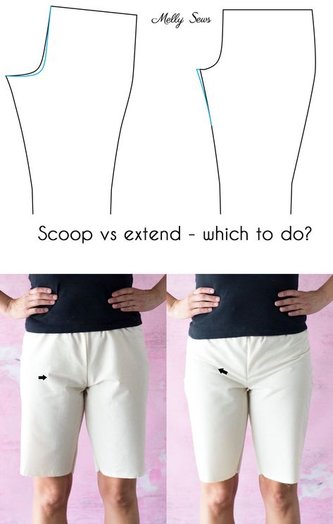 Full thigh or full tummy - Pants fitting help - How to Sew Pants that Fit - Fit Problems and Solutions - Melly Sews Sewing Pants, Sew Ins, Beginner Sewing Projects Easy, Leftover Fabric, Love Sewing, Sewing Projects For Beginners, Sewing Skills, Sewing Tips, Sewing For Beginners