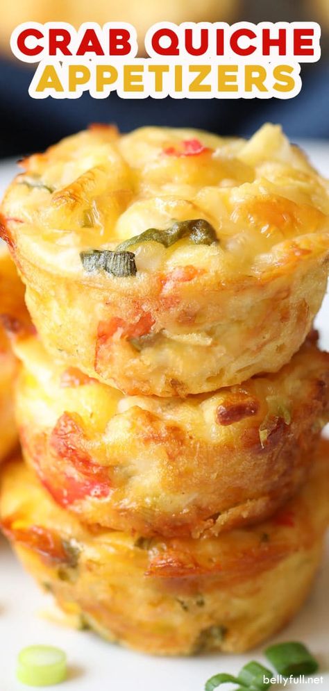 Crustless Crab Quiche, Quiche Appetizers, Crab Quiche, Fingerfood Baby, Crab Dishes, Quiche Recipes Easy, Easter Appetizers, Mini Quiches, Appetizers Easy Finger Food